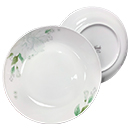 百合花骨瓷湯盤2入組 