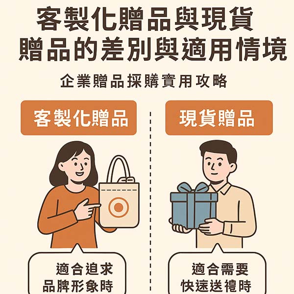 客製化贈品與現貨的差別