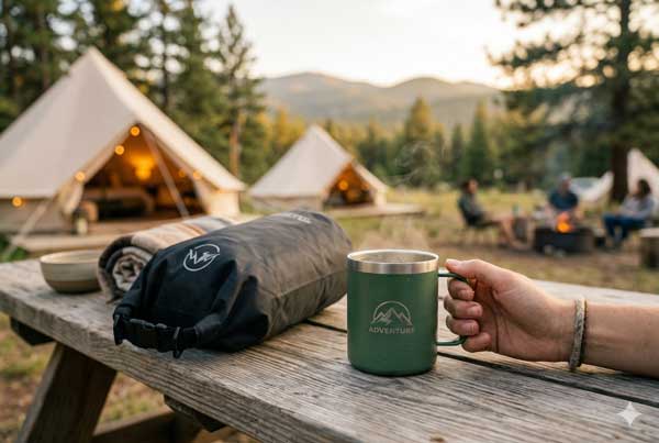 戶外旅遊瘋為什麼不鏽鋼露營杯與防水袋是露營飯店與民宿最具投資價值的隱形推銷員